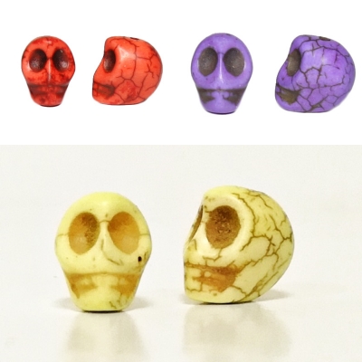 Margele semipretioase howlite - craniu